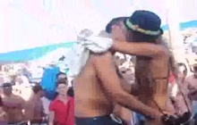 Making out at beach party